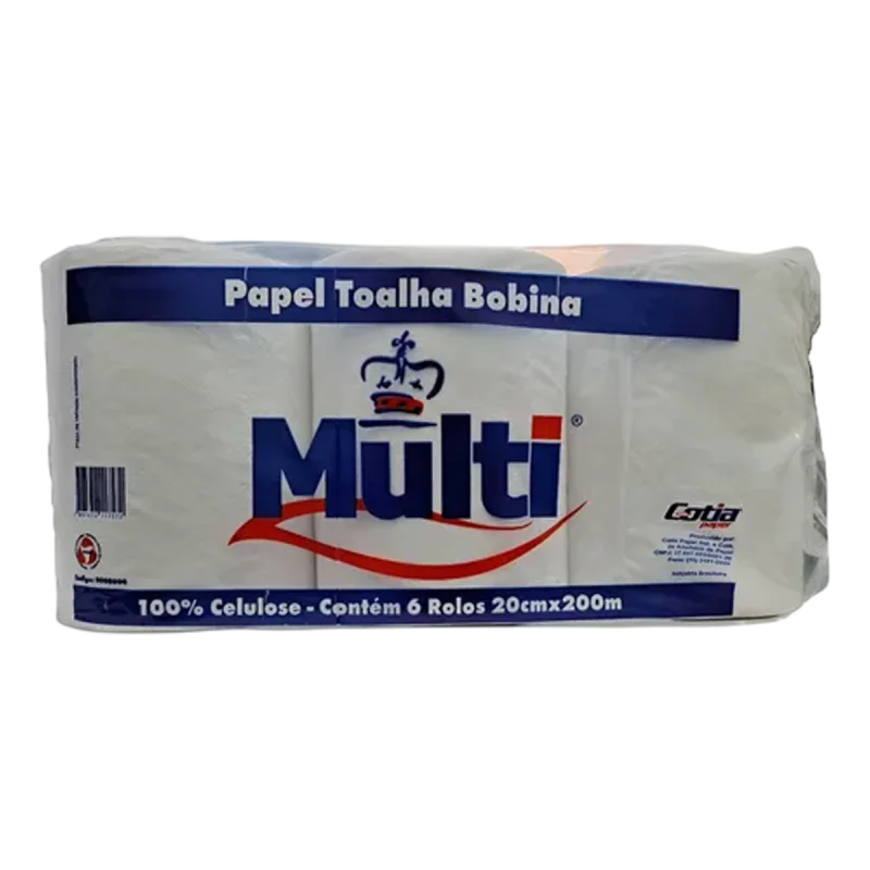 TOALHA BOBINA 20 CM X 200 M 6 RLS MULTI \ ROYAL SILVER