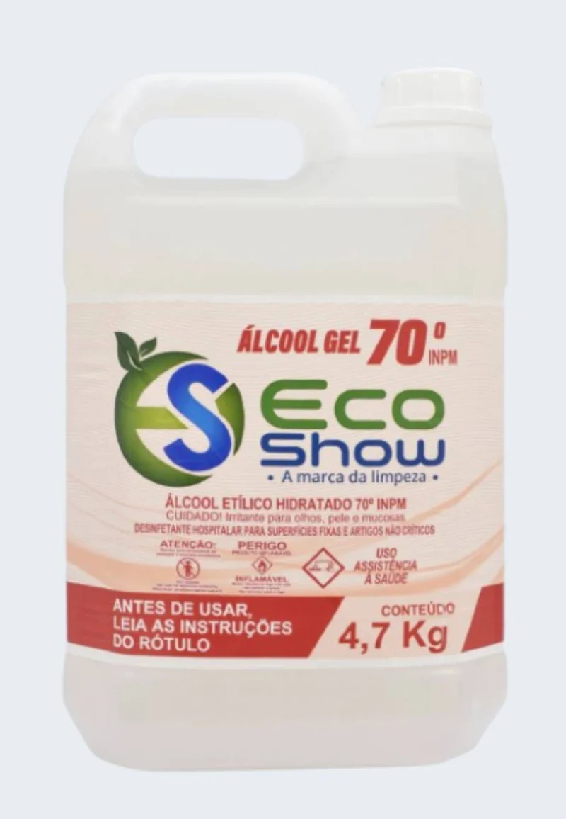 ALCOOL GEL 4,7 KG PARA AS MAOS ECOSHOW