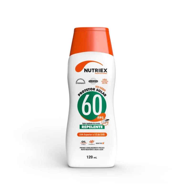 PROTETOR SOLAR FPS 60 REPELENTE 120 ML NUTRIEX PROFISSIONAL