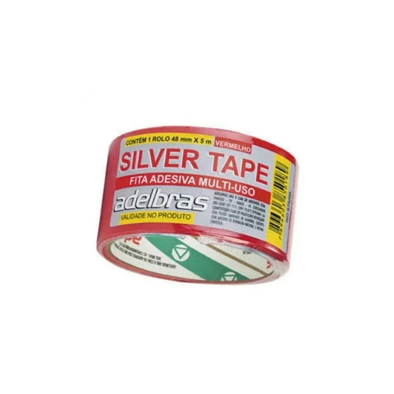 FITA MULTI USO TIPO SILVER TAPE VERMELHA 48 MM X 5 M 01 UN