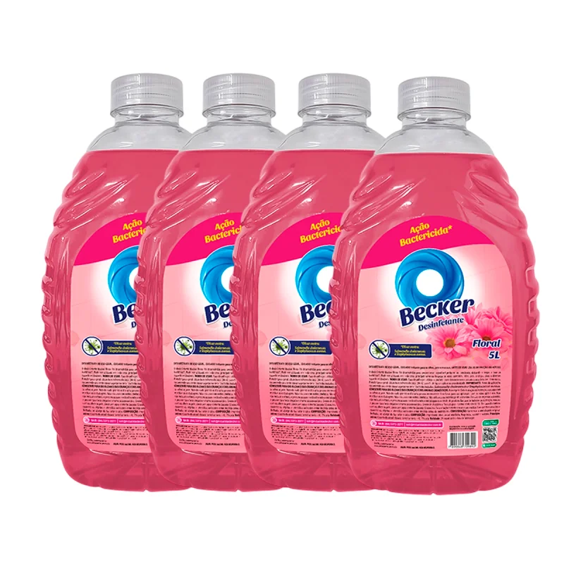 BECKER DESINFETANTE FLORAL CX(4X5L) - EMBALAGEM PET